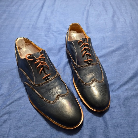 Mercanti Fiorentini Other - Mercanti Fiorentini Wingtip Oxford Mens 9 Blue Good Leather Italian 7647
